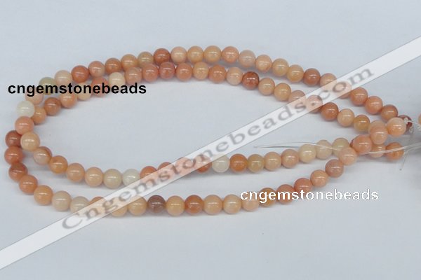 CAJ103 15.5 inches 8mm round red aventurine jade beads wholesale