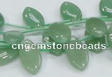 CAJ11 15.5 inches 10*12mm horse eye green aventurine jade beads