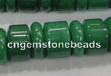 CAJ12 15.5 inches 6*18mm & 12*18mm rondelle green aventurine beads