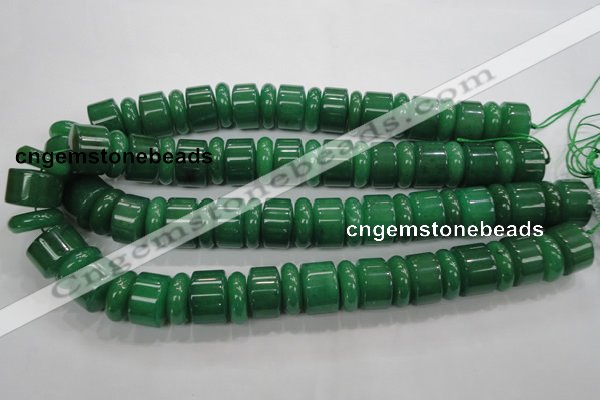 CAJ12 15.5 inches 6*18mm & 12*18mm rondelle green aventurine beads