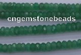 CAJ15 15.5 inches 4*6mm faceted rondelle green aventurine beads