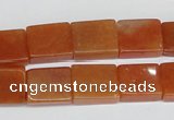 CAJ158 15.5 inches 12*15mm rectangle red aventurine jade beads
