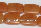 CAJ159 15.5 inches 18*25mm rectangle red aventurine jade beads