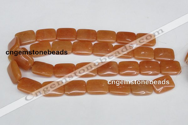 CAJ159 15.5 inches 18*25mm rectangle red aventurine jade beads