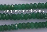 CAJ16 15.5 inches 5*8mm faceted rondelle green aventurine beads