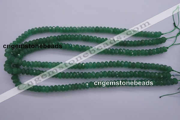 CAJ16 15.5 inches 5*8mm faceted rondelle green aventurine beads