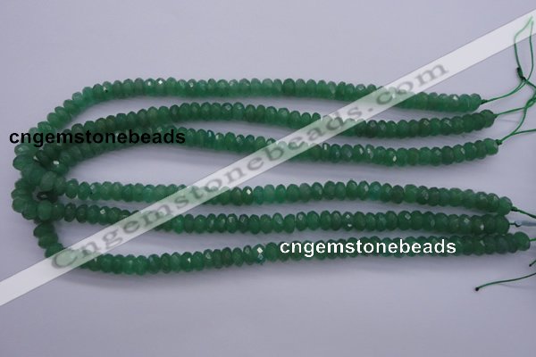 CAJ16 15.5 inches 5*8mm faceted rondelle green aventurine beads