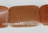 CAJ160 15.5 inches 25*35mm rectangle red aventurine jade beads