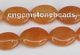 CAJ161 15.5 inches 13*18mm oval red aventurine jade beads