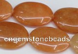 CAJ162 15.5 inches 20*30mm oval red aventurine jade beads