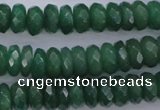 CAJ17 15.5 inches 7*12mm faceted rondelle green aventurine beads