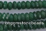 CAJ17 15.5 inches 7*12mm faceted rondelle green aventurine beads
