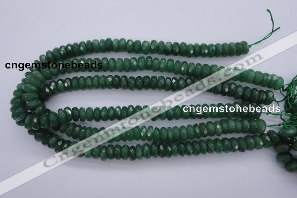 CAJ17 15.5 inches 7*12mm faceted rondelle green aventurine beads