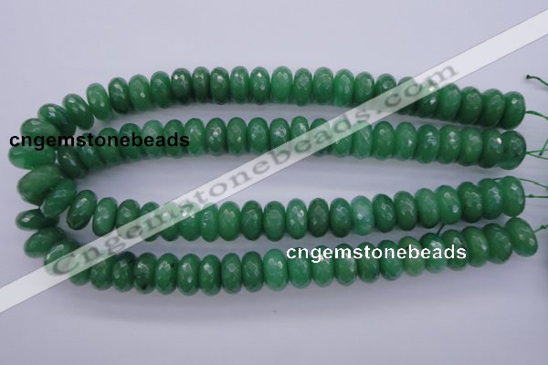 CAJ18 15.5 inches 8*16mm faceted rondelle green aventurine beads