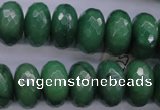 CAJ19 15.5 inches 9*18mm faceted rondelle green aventurine beads