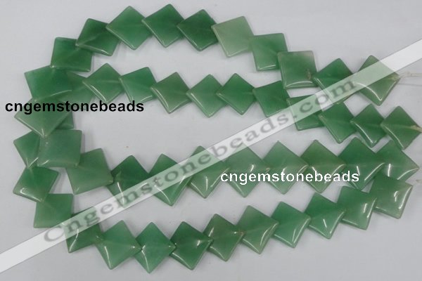 CAJ303 15.5 inches 18*18mm diamond green aventurine jade beads