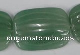 CAJ309 15.5 inches 30*40mm carved rectangle green aventurine jade beads