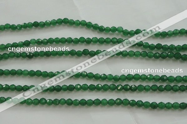 CAJ410 15.5 inches 4mm faceted round green aventurine beads