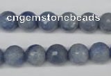 CAJ563 15.5 inches 10mm faceted round blue aventurine beads wholesale