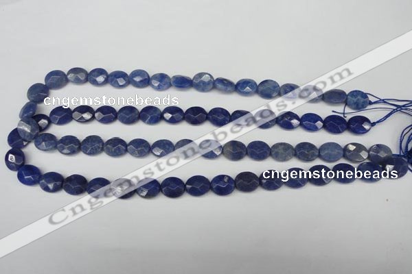 CAJ580 15.5 inches 10*12mm faceted oval blue aventurine beads wholesale