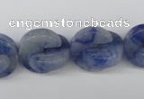 CAJ584 15.5 inches 16*16mm curved moon blue aventurine beads wholesale