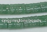 CAJ59 15.5 inches 13*18mm flat bamboo green aventurine jade beads