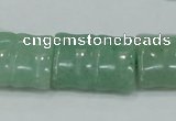 CAJ60 15.5 inches 18*25mm flat bamboo green aventurine jade beads