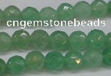 CAJ622 15.5 inches 8mm faceted round green aventurine beads