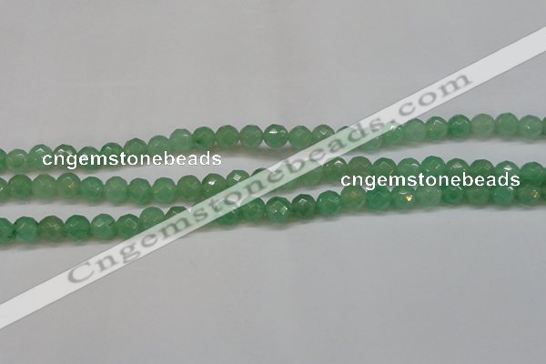 CAJ622 15.5 inches 8mm faceted round green aventurine beads