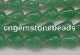 CAJ631 15.5 inches 8*10mm teardrop green aventurine beads