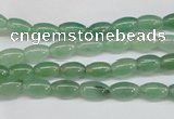 CAJ641 15.5 inches 5*8mm rice green aventurine beads