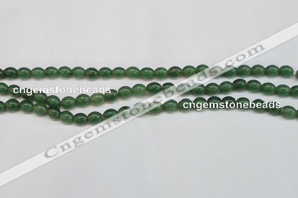 CAJ643 15.5 inches 8*10mm rice green aventurine beads