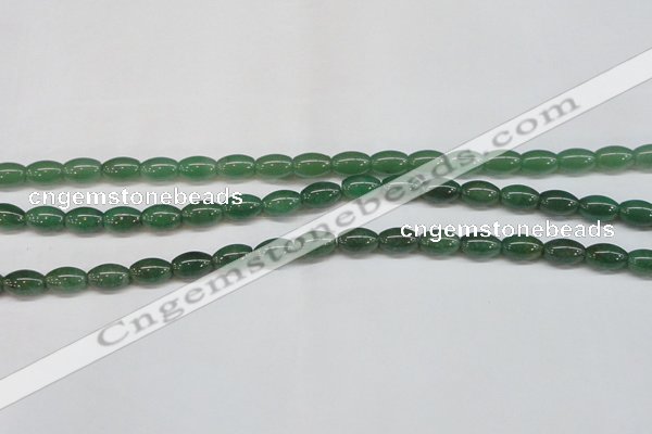 CAJ644 15.5 inches 8*12mm rice green aventurine beads