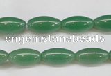 CAJ646 15.5 inches 8*16mm rice green aventurine beads