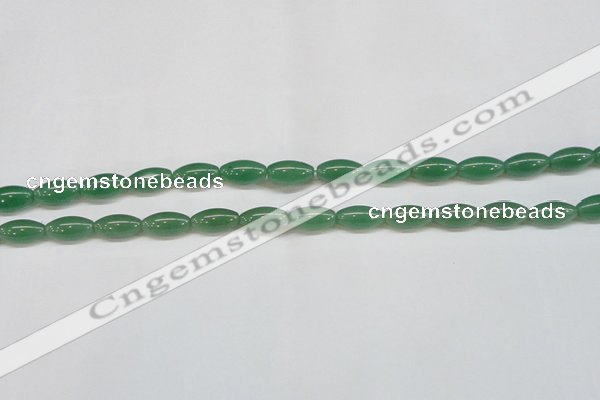 CAJ646 15.5 inches 8*16mm rice green aventurine beads