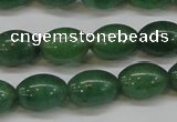 CAJ647 15.5 inches 10*14mm rice green aventurine beads