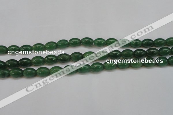 CAJ647 15.5 inches 10*14mm rice green aventurine beads