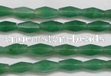 CAJ650 15.5 inches 6*12mm hexahedron green aventurine beads