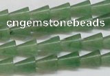 CAJ660 15.5 inches 8*10mm cone green aventurine beads