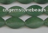 CAJ667 15.5 inches 10*20mm twisted rice green aventurine beads