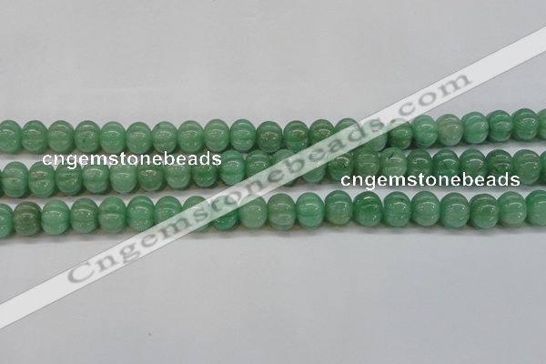 CAJ672 15.5 inches 10*13mm pumpkin green aventurine beads