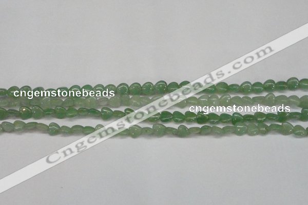 CAJ683 15.5 inches 8*8mm heart green aventurine beads