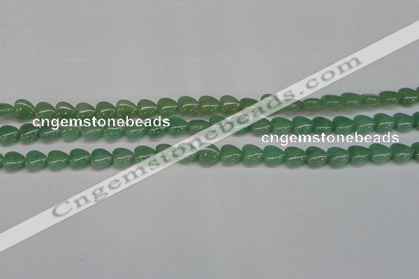 CAJ684 15.5 inches 10*10mm heart green aventurine beads