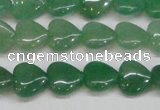 CAJ685 15.5 inches 12*12mm heart green aventurine beads