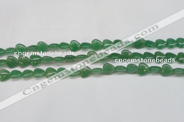 CAJ686 15.5 inches 14*14mm heart green aventurine beads