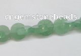 CAJ692 15.5 inches 3*10mm curved moon green aventurine beads