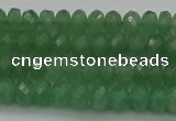 CAJ701 15.5 inches 4*6mm faceted rondelle green aventurine beads