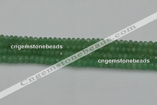 CAJ702 15.5 inches 5*8mm faceted rondelle green aventurine beads