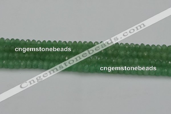 CAJ703 15.5 inches 6*10mm faceted rondelle green aventurine beads