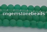 CAJ710 15.5 inches 4mm round matte green aventurine beads